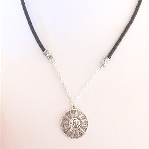 Zodiac leather necklace